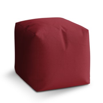 Taburet Tmavě červená: 40x40x40 cm