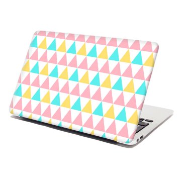 Samolepka na notebook Tříbarevné trojúhelníky