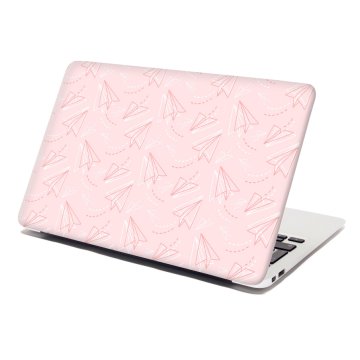 Samolepka na notebook Růžové papírové vlaštovky