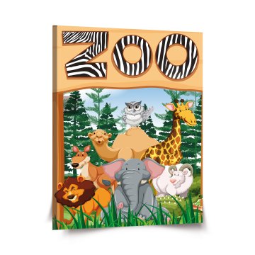 Obraz Zoo: 110x50 cm