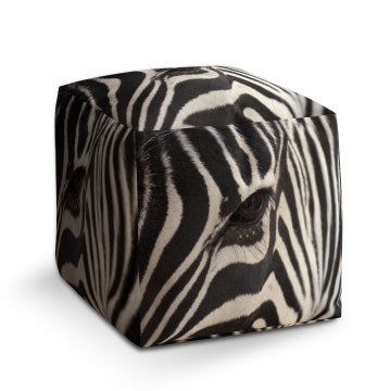 Taburet Detail zebra: 40x40x40 cm