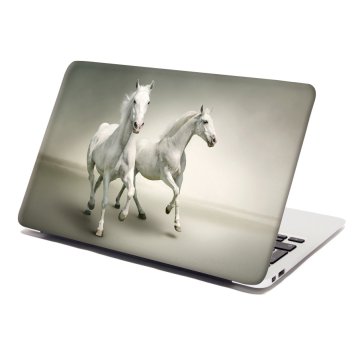 Samolepka na notebook Dva biele koňe