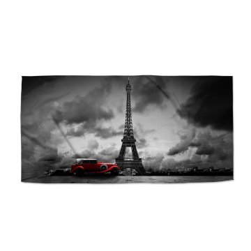 Ručník Eiffelová veža a červené auto