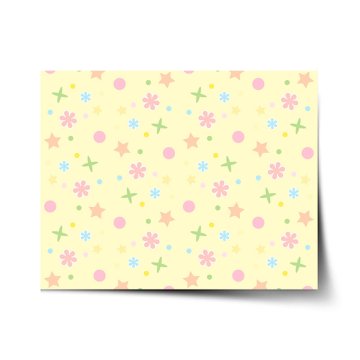 Plakát Hvězdy, květy a puntíky