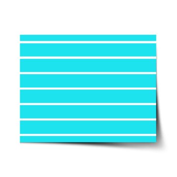 Plakát Bílé pruhy na modré
