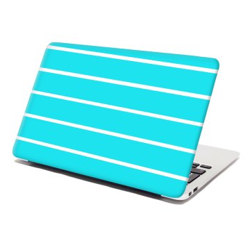 Samolepka na notebook Bílé pruhy na modré