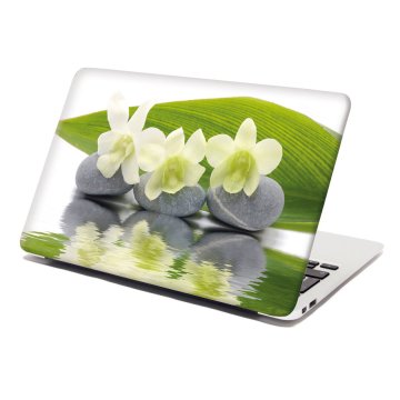 Samolepka na notebook Biela orchidea