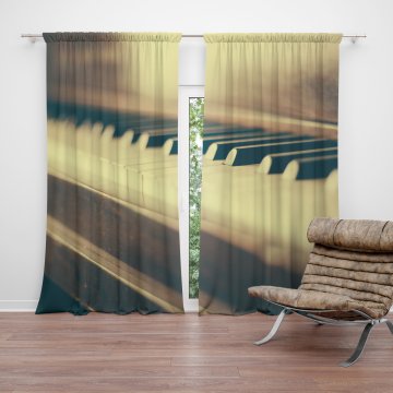 Závěs Klávesy klavíru: 2ks 150x250cm