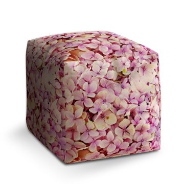 Taburet Růžové květy: 40x40x40 cm