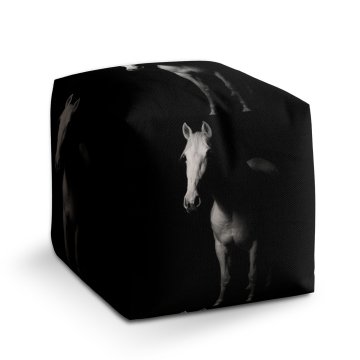 Taburet Kůň ve stínu: 40x40x40 cm