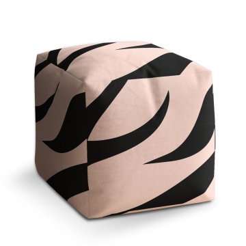 Taburet Růžový vzor zebry: 40x40x40 cm