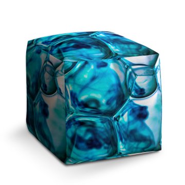 Taburet Modré bubliny: 40x40x40 cm
