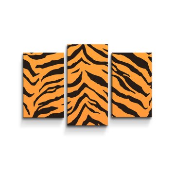 Obraz - 3-dílný Tygří vzor