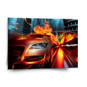 Obraz Auto v plameňoch