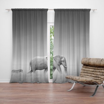Závěs Slon a zebra: 2ks 150x250cm