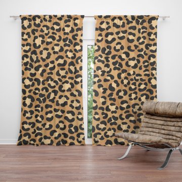 Závěs Gepardí vzor: 2ks 150x250cm