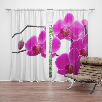 Závěs Fialové orchideje: 2ks 150x250cm