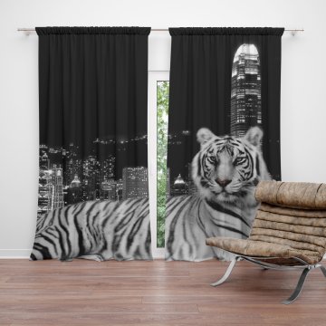 Závěs Městský tygr: 2ks 150x250cm