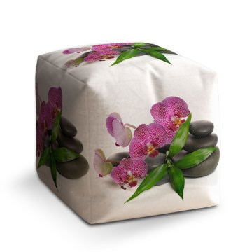Taburet Orchideje a kameny: 40x40x40 cm