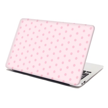 Samolepka na notebook Růžové puntíky