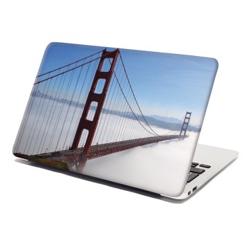 Samolepka na notebook Golden Gate v hmle