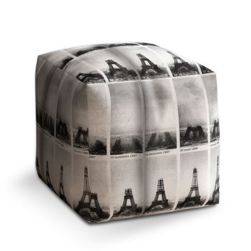 Taburet Eiffelova věž stavba: 40x40x40 cm