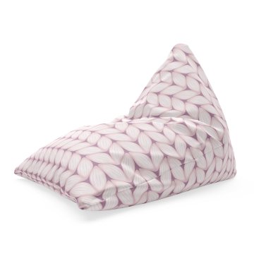 Sedací vak Bledě růžové pletení: 150x80 cm