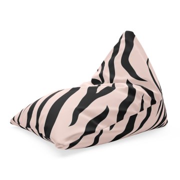 Sedací vak Růžový vzor zebry: 150x80 cm