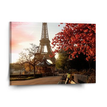 Obraz Eiffelová veža a červený strom