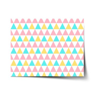 Plakát Tříbarevné trojúhelníky
