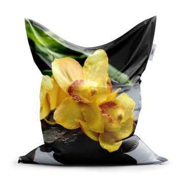 Sedací vak Žlté orchideje