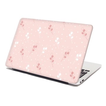 Samolepka na notebook Bílé a růžové květy