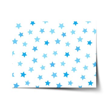 Plakát Modré hvězdy na bílé