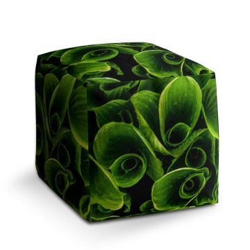 Taburet Zelené listy: 40x40x40 cm
