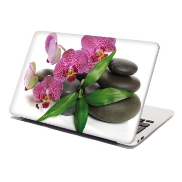 Samolepka na notebook Orchidea a kamene