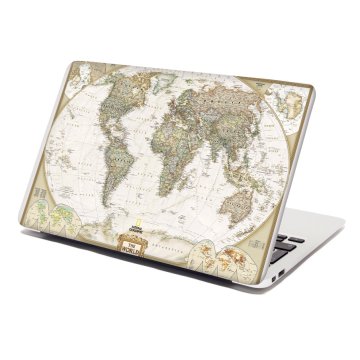 Samolepka na notebook Mapa sveta