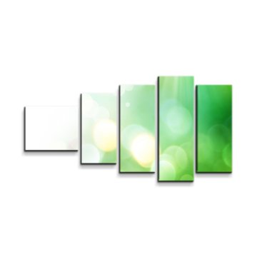 Obraz - 5-dílný Zelená abstrakce