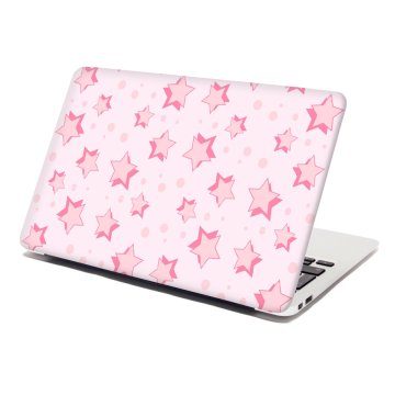 Samolepka na notebook Růžové hvězdy
