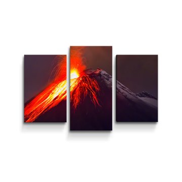 Obraz - 3-dílný Sopka