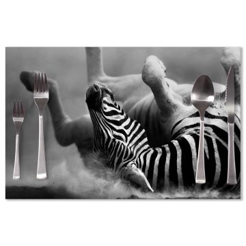 Prostírání Válející se zebra: 40x30cm