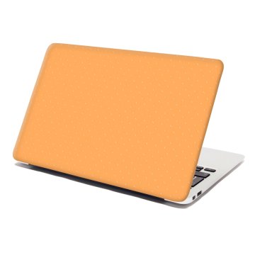 Samolepka na notebook Bílé čárky na oranžové
