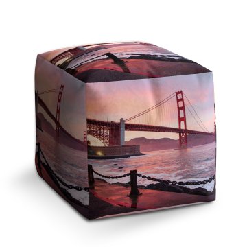 Taburet Golden Gate: 40x40x40 cm