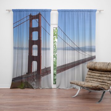 Závěs Golden Gate v mlze: 2ks 150x250cm