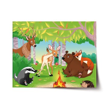 Plakát Lesné zvieratká 2